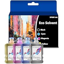 Eco Solvent Ink for Wide Format Grand Format Printers Replacement for Roland XP600 DX4 DX5 DX7 DX9 DX10 DX 11 TX800 Printhead, Mimaki, Mutoh (4packs,1000ml)