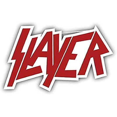 Slayer Slogan Logo - Sticker Graphic - Auto, Wall, Laptop, Cell, Truck Sticker for Windows, Cars, Trucks