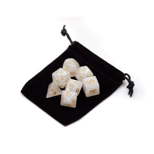 Wiz Dice Series I Set of 7 Polyhedral Dice in Velvet Pouch
