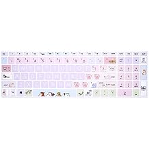 Silicone Keyboard Cover for HP Envy x360 15.6" Series /2020 2019 Pavilion 15/ Pavilion x360 15.6" Series/Envy 17 17.3" Series/Laptop 15t 17t 17-ca0011nr 17-by0040nr, Cute Cat