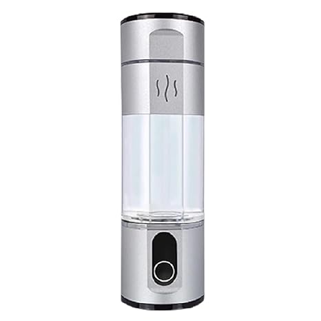 Portable Hydrogen Rich Water Maker Bottle 5000PPB Concentration PEM Membrane SPE Technology Type-C Recharge (Silver), 210ml, ALH14SILVER