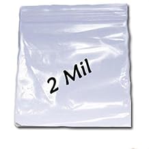 Premium 2X, 1000 Clear Reclosable Zipper Bags 1'' x 1'' - 2 mil Thick
