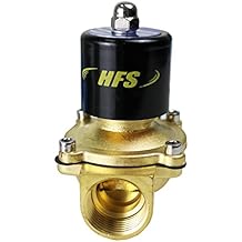 HFS(R) Electric Solenoid Valve Copper Normally Closed for Water Air Gas (12V DC 1IN NPT)