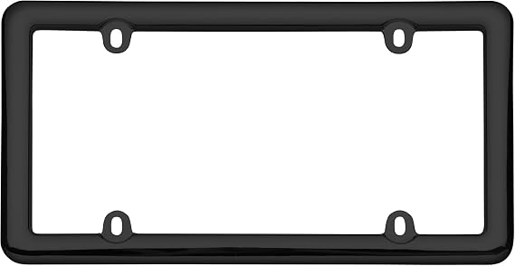 Cruiser Accessories 20640 Nouveau License Plate Frame, Black Plastic, 1 Frame