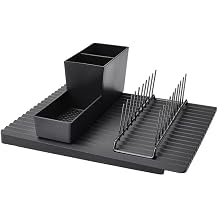 Dish Drying Rack with Drainboard Large Stainless Steel Kitchen Dish Rack for Countertop with Utensil Holder & Cup Rack, Rustproof Dish Drainer for Plates, Bowls, Glasses & Cutlery