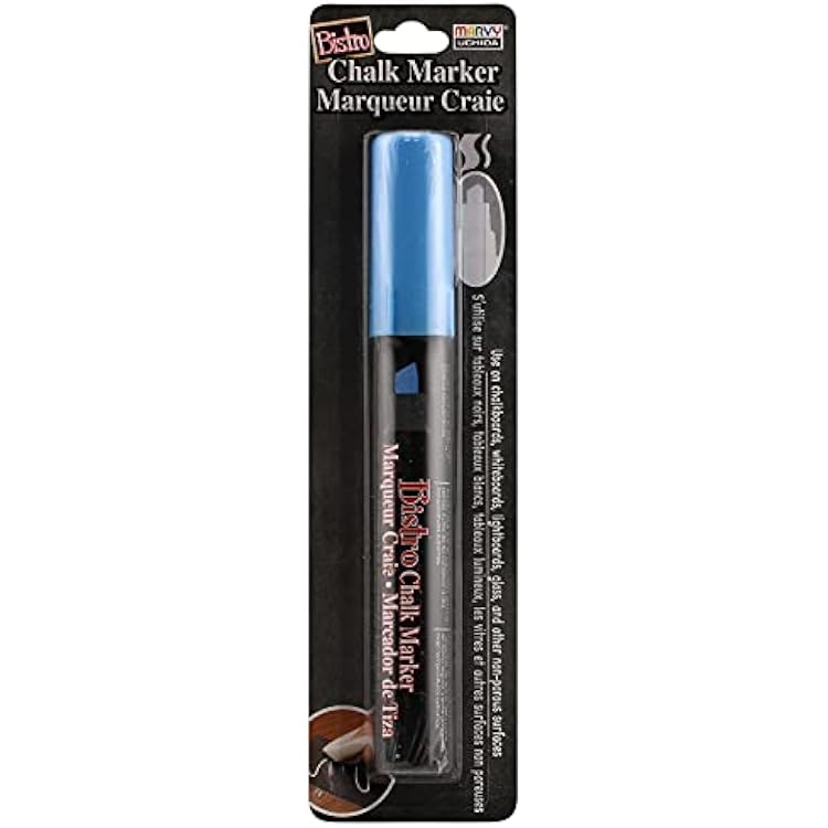 Uchida 483-C-F3 Chisel Tip Bistro Chalk Marker, Fluorescent Blue