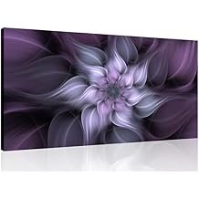 TutuBeer 1 Panel Bauhinia Chinese Redbud Purple Flower Plant Botany Picture Flower Artwork Oil Painting on Canvas Stretched and Framed 8x16 inch Print Home Decor Living Room Bedroom Wall Art Hanging