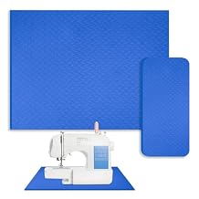 2 Pcs Sewing Machine Muffling Mat & Sewing Machine Pedal Mat, Muffling Mat Reduce Sewing Machine Vibrations and Movement, No Slip Mat for Sewing Machine Foot Pedal, Quilting Supplies Accessories