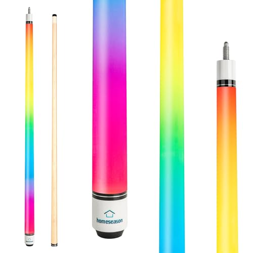 Pool Cues 57 inch Pool Cue Stick with 12.7mm Fiber Leather tip for Beginner, Commercial and Home Entertainment