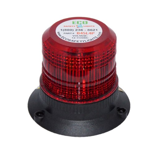B45L4PAC 85-265V AC LED Emergency Warning Safety Light Medium Beacon Strobe Effect 110V 120V 220V 240V RED