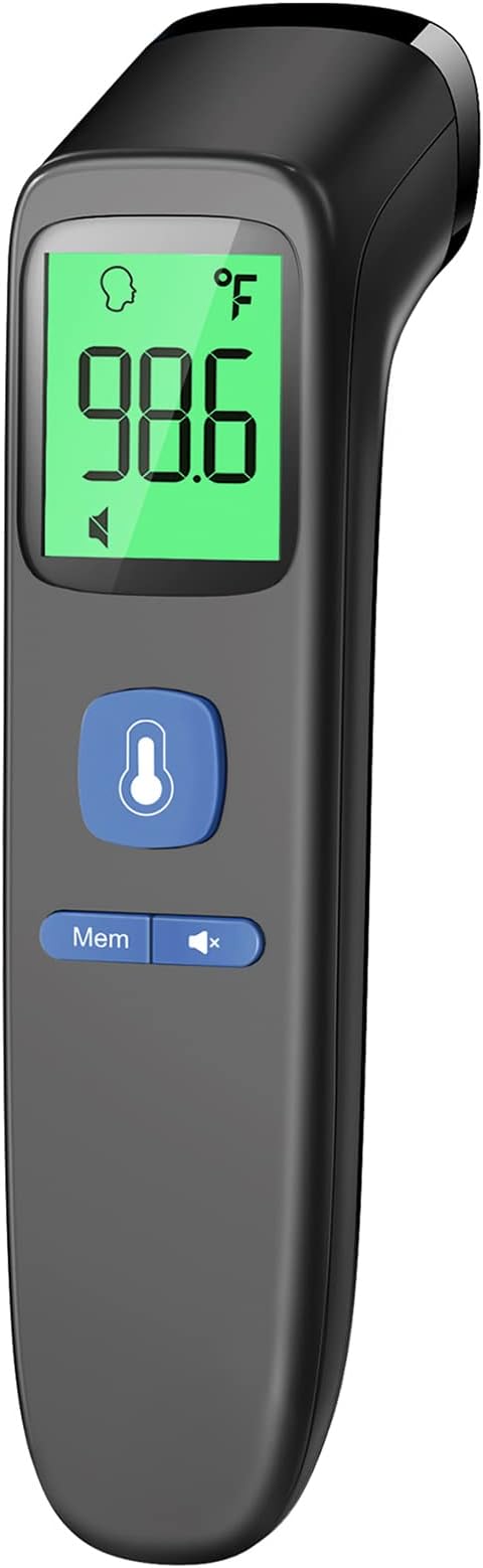 No-Touch Thermometer for Adults, Kids, Babies, 1-Sec Fast Accurate (Black)