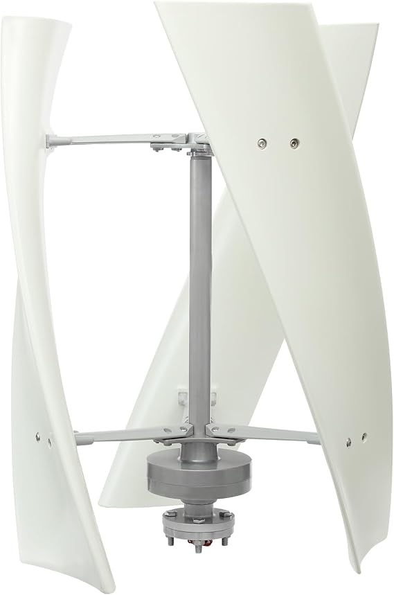 Wind Turbine,Vertical Axis Wind Turbine Generator,Wind Turbine Generators Kit with Controller,Windmill Generator Suit for Hybrid Solar Wind (12V 100W White)