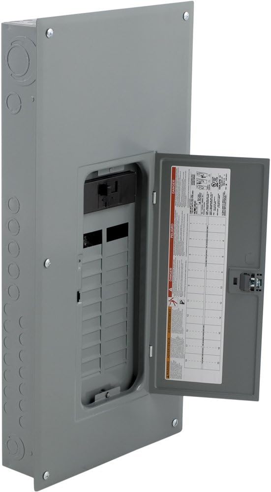 Square D - HOM2040M200C Homeline 200-Amp 20-Space 40-Circuit Indoor Main Breaker Load Center with Cover