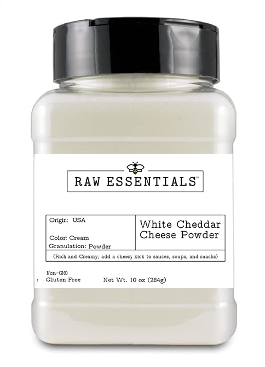 Raw Essentials White Cheddar Cheese Powder, 10 oz Bottle
