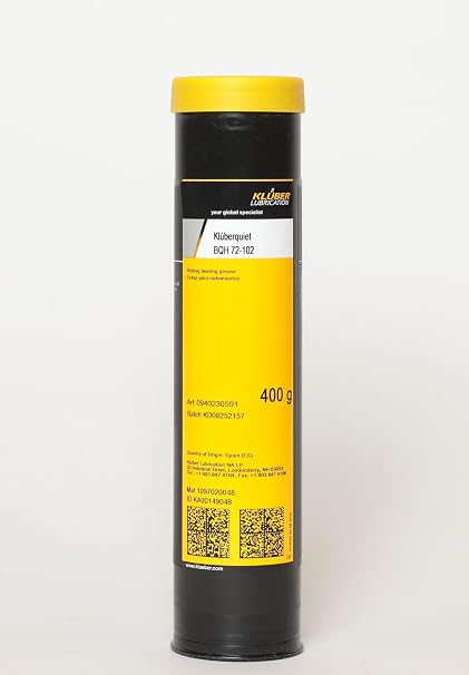 Kluber Lubrication KLUBERQUIET BQH 72-102 for Electric Motors-Fans-Air Conditioners-Generators-Power Tools- Office Equipment-Household Appliances 400 g Cartridge