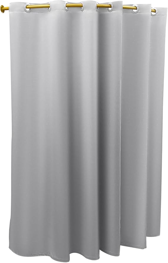 Privacy Protection Fitting Room C-Shaped Changing Room, Wall Mount Durable Clothing Store Dressing Room Capacity: 1 Person (Gray)