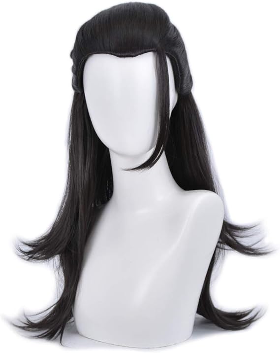 HIROAKIYA Suguru Geto Wig, Suguru Geto Cosplay Wig with Wig Cap, Length approx.60cm