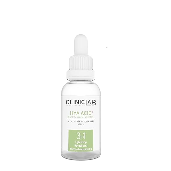Hyaluronic Acid Serum for Face with Folic Acid - Hydrating Moisturizer Facial Serum for Skin Care (1.01fl oz)