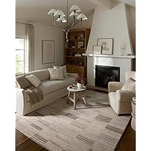 Loloi Amber Lewis Rocky Collection ROC-04 Ivory/Dove, 2'-3" x 3'-9", Accent Rug