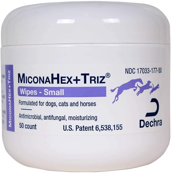 Dechra MiconaHex + Triz Wipes For Dogs, Cats & Horses (50ct)