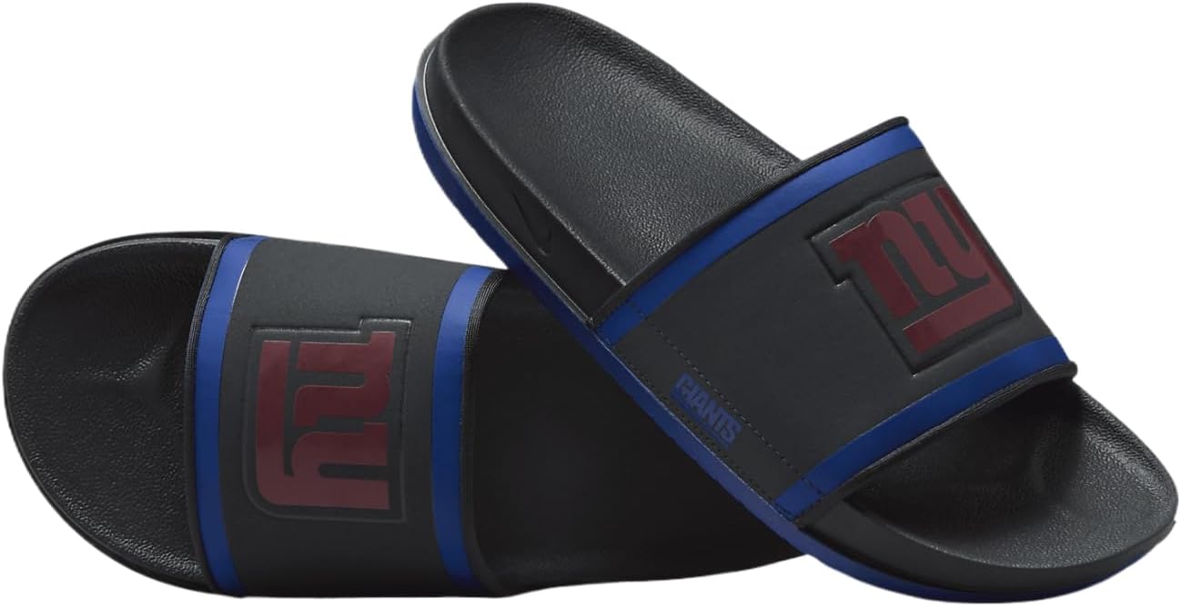 Nike Offcourt (New York Giants) Slide (DD0526-002, Anthracite/Rush Blue/Gym Red) Size 9