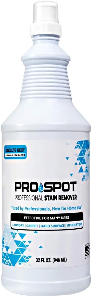 ProSpot Professional Laundry Stain Remover - The Secret of Dry Cleaners for Years, Works for Almost Any Application - Clothing, Carpet, Furniture, Even Special Synthetic Athletic Gear (32-oz)
