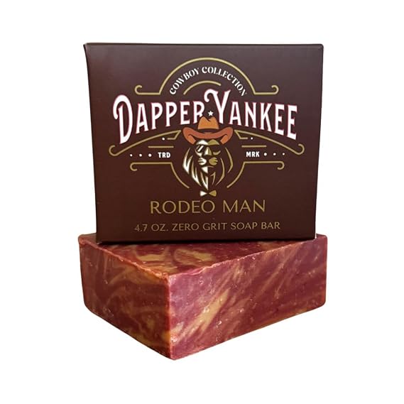 Dapper Yankee Rodeo Man Natural Soap Bar for Men - Zero Grit, Manly Scent, Cowboy Soap