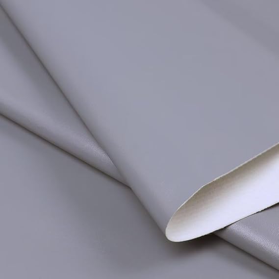 3 Yard Faux Leather Fabric, PU Fabric Material Marine Vinyl Leather Upholstery for Renovation Furniture Cover Automotive Marine Interiors Sewing DIY Crafts Gray (108" x 54")
