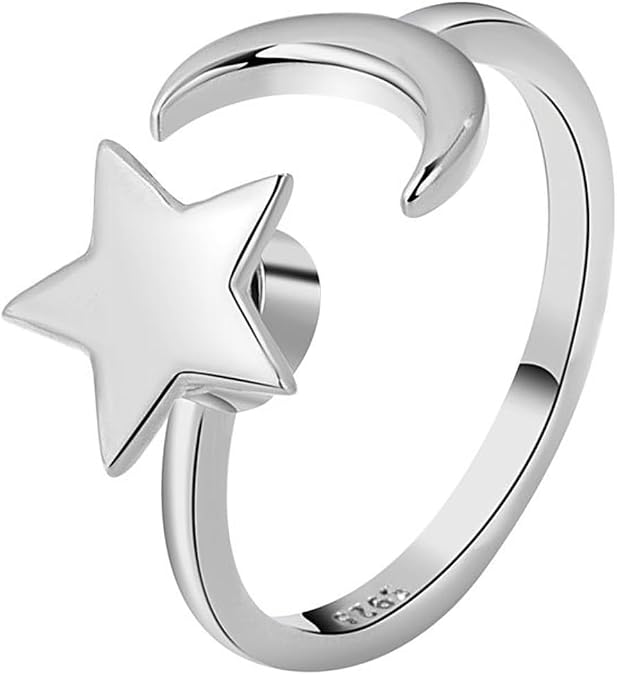 Sterling Silver Adjustable Rings for Women Handmade 925 Spoon Ring Band Thumb Ring Minimalist Statement Rings