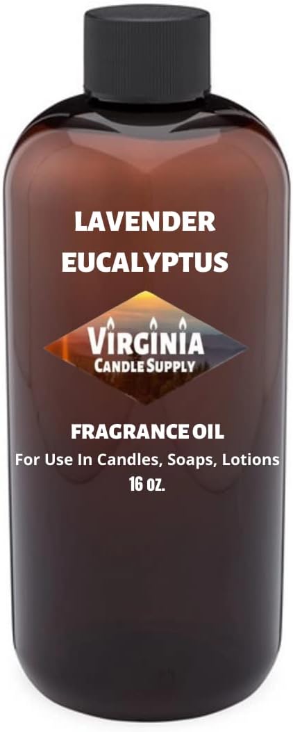 Lavender Eucalyptus Fragrance Oil 16 oz Bottle for Candle Making, Soap Making, Tart Making, Room Sprays, Lotions, Car Fresheners, Slime, Bath Bombs, Warmers