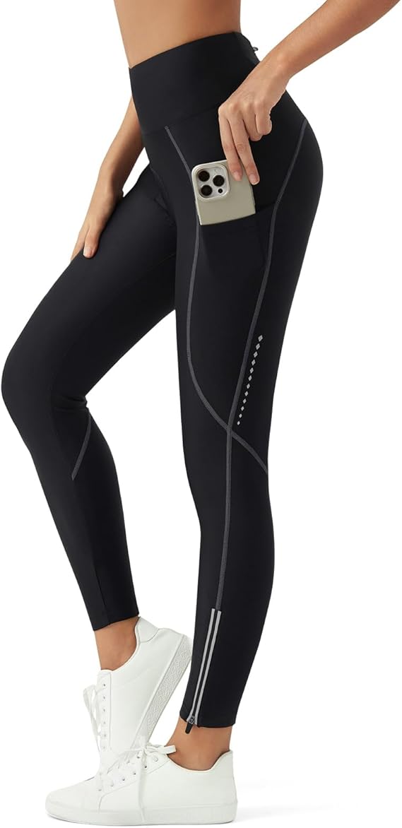 beroy Women's Bike Pants 4D Padded Cycling Tights High Waist Bicycle Road Mountain Biker Spinning Leggings with Pockets
