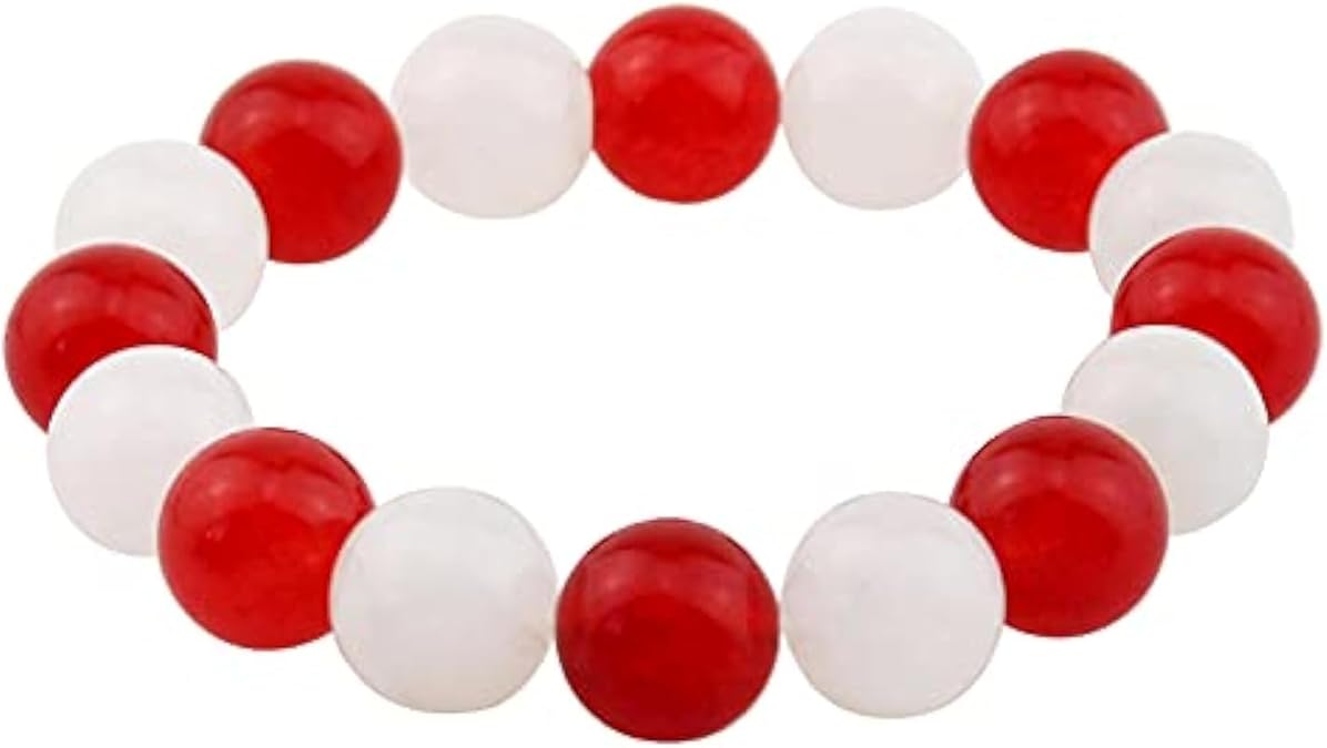 Anime Fruits Kyo Sohma Bracelet White Red Crystal Beads Bangle Bracelets for Women Men Cosplay Props Jewelry