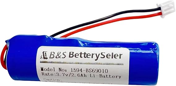 1pc 3.7V 2600MAh ICR18650 Rechargeable Lithium ion Battery with JST XH 2.54 Plug for Croove Portable Voice Amplifier Replacement Battery (1x 18650 jst-XH, 3.7v 9.62Wh/2.6Ah, 1S1P), Blue