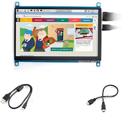 7inch HDMI LCD H 1024x600 Monitor IPS Screen Capacitive Touch Display Supports Raspberry Pi Jetson Nano BeagleBone Black Banana Pi & Microsoft XBOX360, Sony PS4,Nintendo Switch