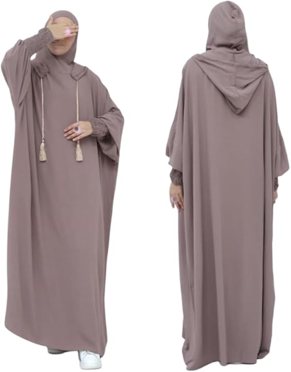 Boedaty Muslim Dress for Women Abaya Prayer Hijab Clothes for Muslim Women Long Sleeve Praying Niqab Burkas Long Dress Dress
