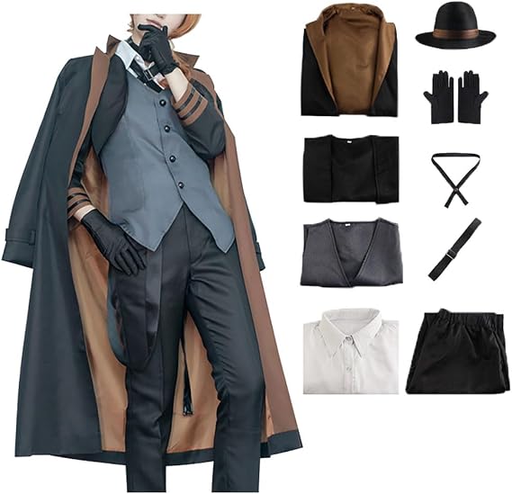 Men Cosplay Costume Suit Uniform Anime Outfit Full Set With Wig