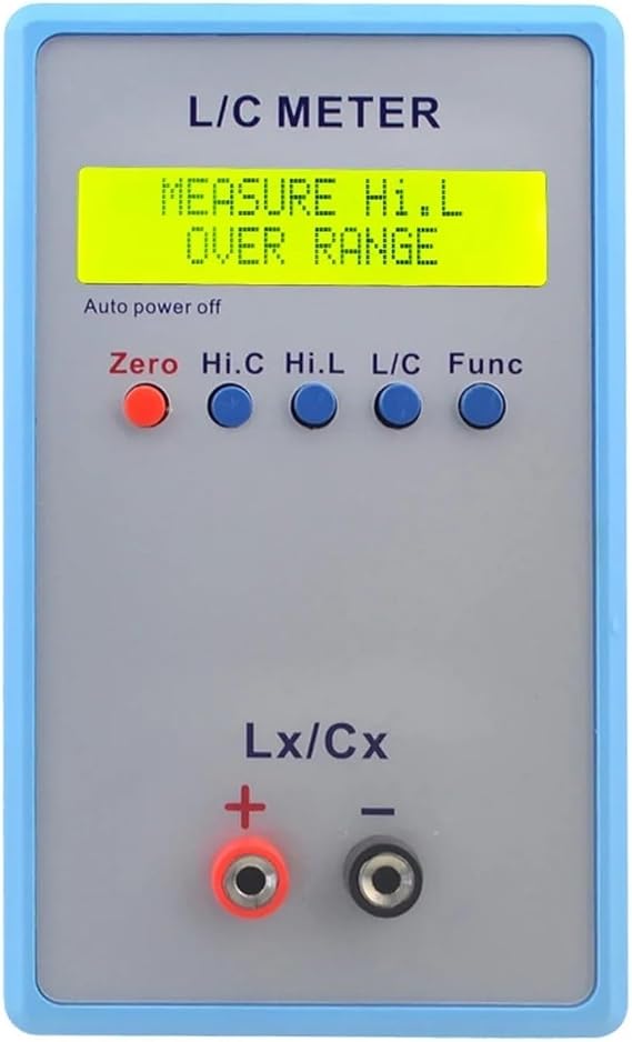 Inductance Meter LC200A Inductance and Capacitance Meter Digital Bridge Test Gauge LCR Table Yellow LCD Display L/C Multimeter Tester Accurate and Speed