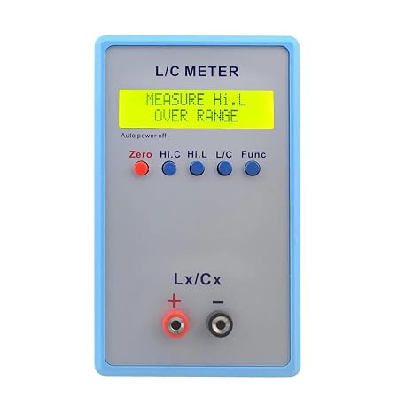 LCR Inductance Meter, LC200A Inductance and Capacitance Meter Digital Bridge Test Gauge LCR Table Yellow LCD Display L/C Multimeter Tester