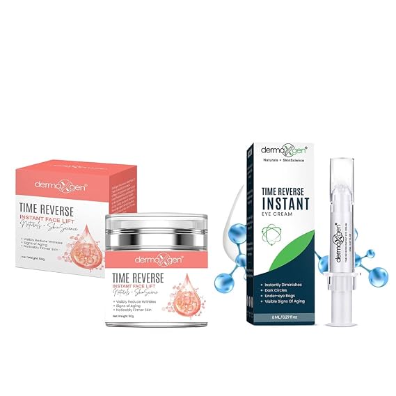 Time Reverse Skincare Set Eye Cream & Face Lift Cream Duo for a Hydrated, Refreshed Look Includes Advanced Under-Eye Formula + Firming Cream for Neck, Chest & Face Organic-Inspired Care