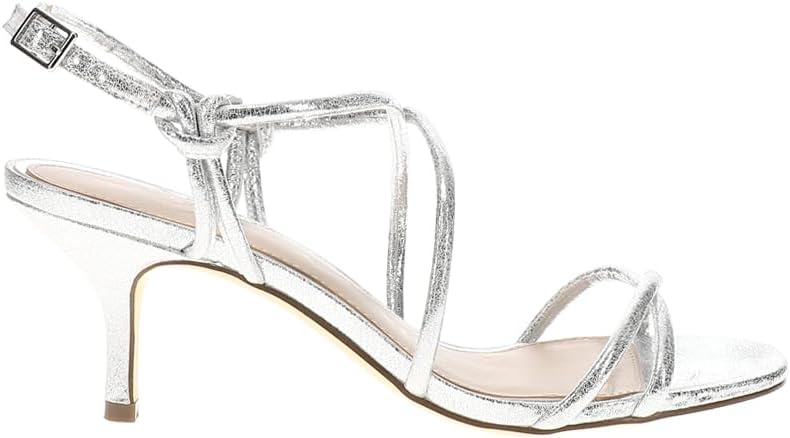 Nina Womens Bright Metallic Strappy Slingback Dress Sandals Mid Heel 2-3"