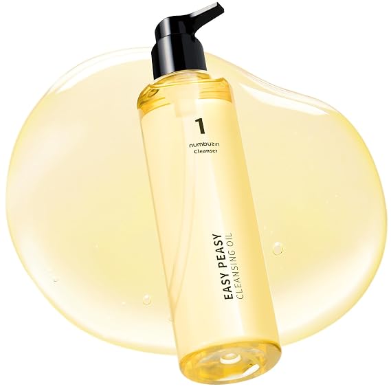 numbuzin No.1 Easy Peasy Cleansing Oil, Lightweight Makeup Remover & Facial Cleanser, Waterproof Makeup & Blackhead Care, Corn & Macadamia Seed Oil, Fragrance-Free, 6.76 fl oz