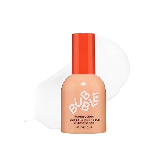 Bubble Skincare Super Clear 2% Salicylic Acid Skin Care Serum - Skin-Soothing Salicylic Acid Serum Enriched with Willow Bark Extract, Colloidal Oatmeal & Antioxidant-Rich Neem Seed Oil (30ml)