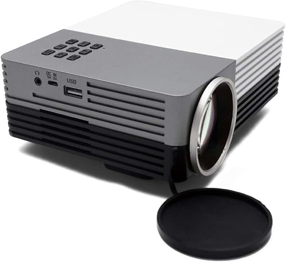 Projector, YGM50 LED Multimedia Video Movie Projector Support 1080P for Home Cinema Entertainment Games Outdoor Party Compatible USB/HD/SD/AV/VGA, Black