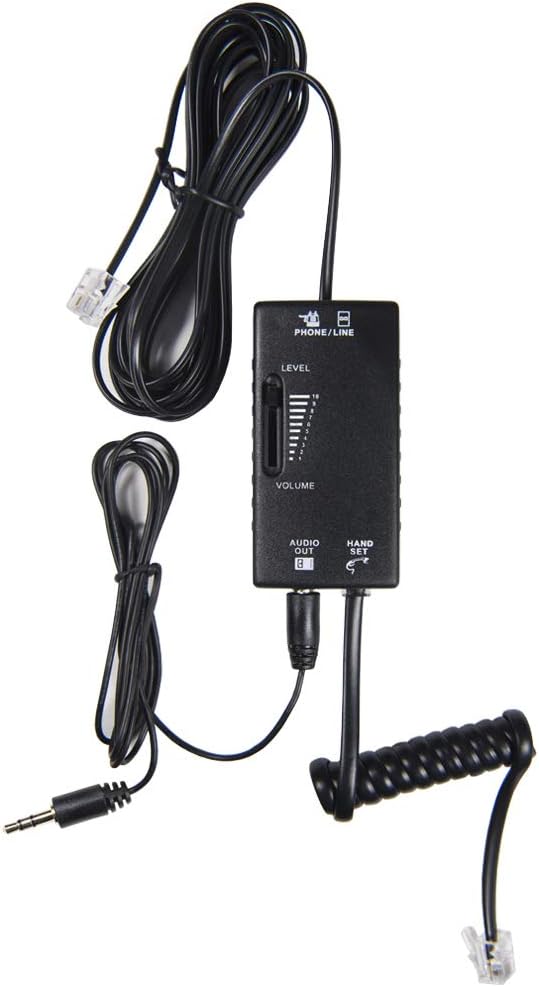 ECS Telephone Recorder Adapter for Landline, 3.5mm Adapter only