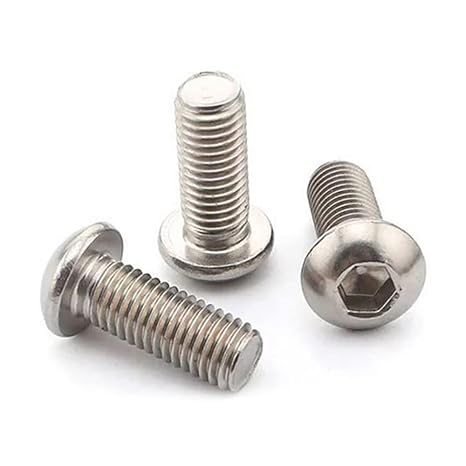 50 Pcs 1/4-20 x 1 Button Head Socket Cap Bolts Screws,304 Stainless Steel 18-8,Allen Socket Drive,Bright Finish,Fully Machine Thread (1/4-20 x 5/8 50pcs)