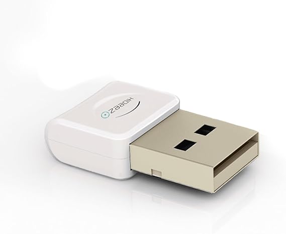 Hideez USB Bluetooth Adapter for PC, macOS, Linux, ChromeOS, Raspberry Pi Low Energy, Long Range Bluetooth Adapter for Mouse, Keyboard, Headphones, Speakers, Printers, White