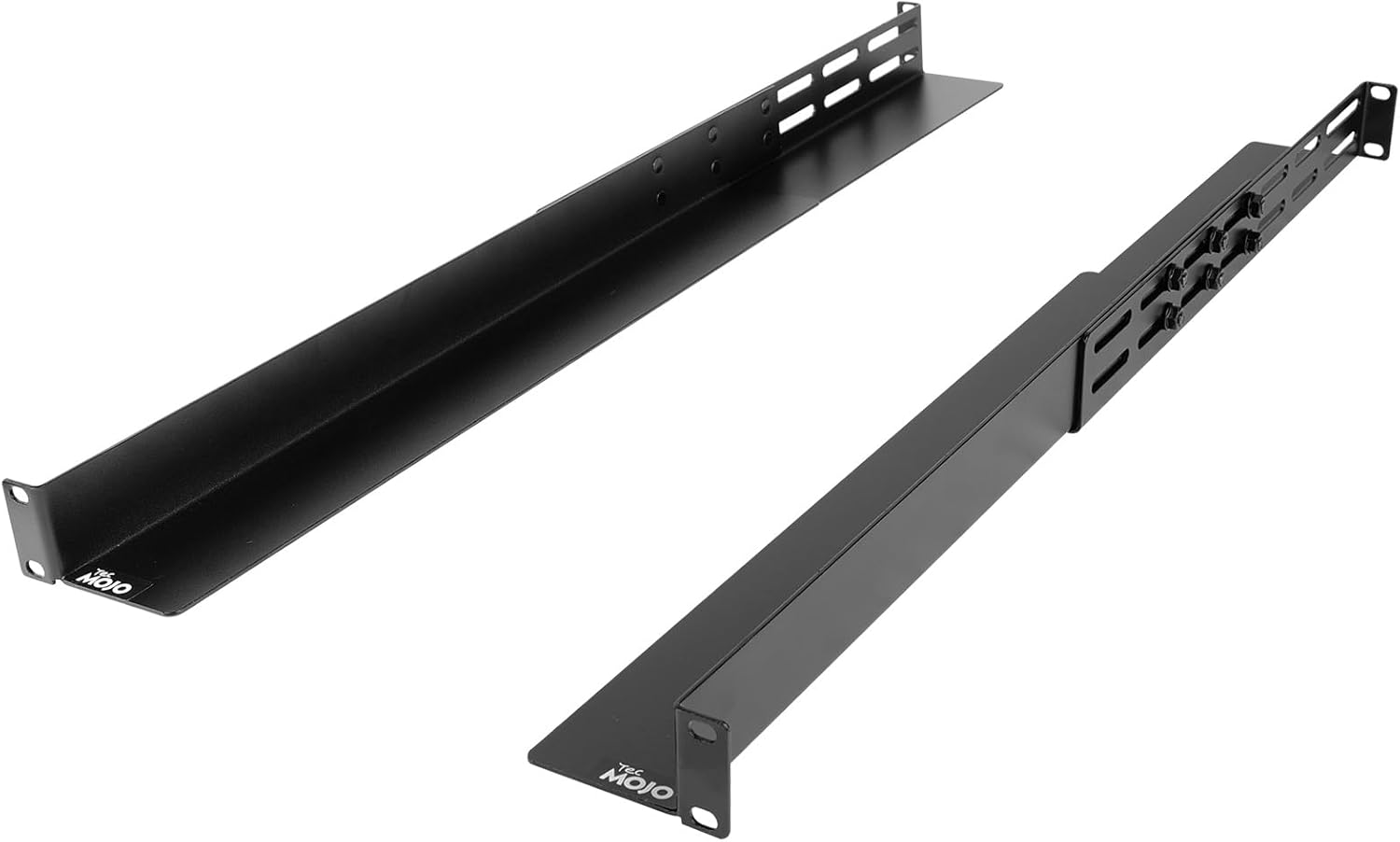 Tecmojo 1U Rack Mount Rail,4-Post Fully Server Rack Shelf Rail with 20.9"-32" Adjustable Depth, Fit for Non-Rack Mountable Server/Networking/AV/IT Equipment