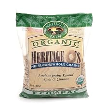 Nature's Path Organic Heritage O's Heirloom Whole Grains Cereal, Ancient Grains Kamut, Spelt & Quinoa 32 oz (Pack of 2)