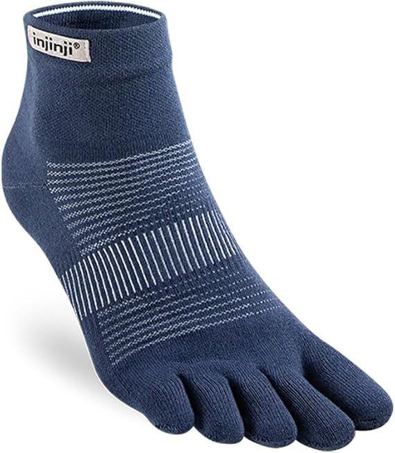 injinji Men's Run Lightweight Mini Crew Wool Toesocks