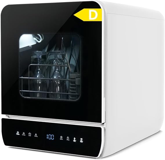 Portable Countertop Dishwasher, Mini Dishwasher with 4.8L Tank [Energy Class D]